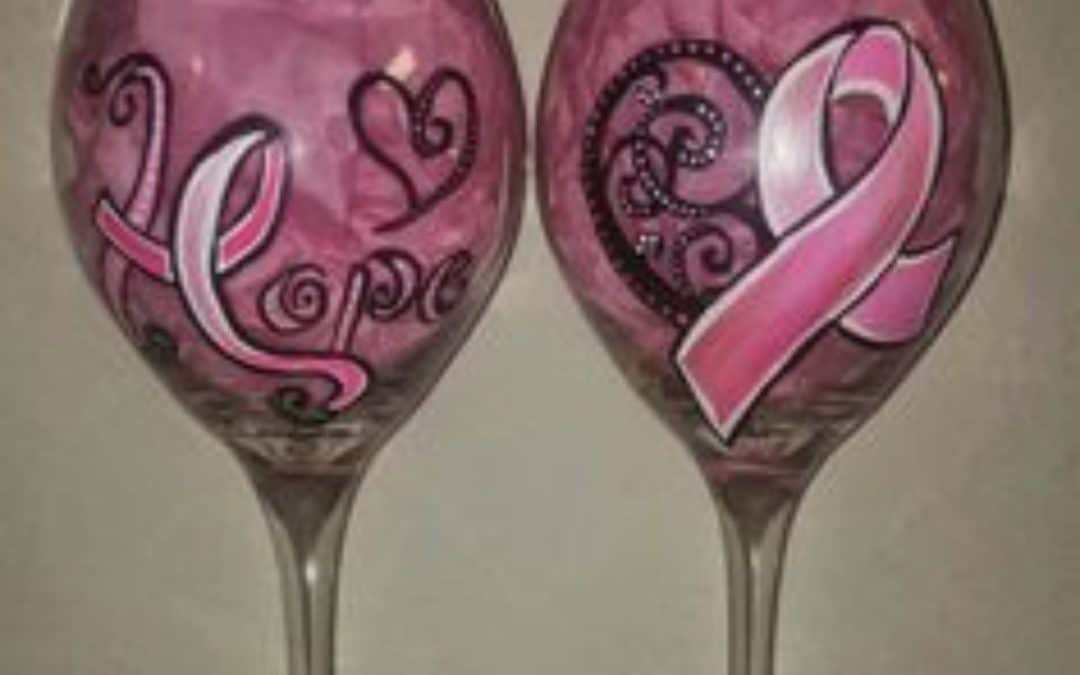 Breast Cancer Wine Glass Paint Party
