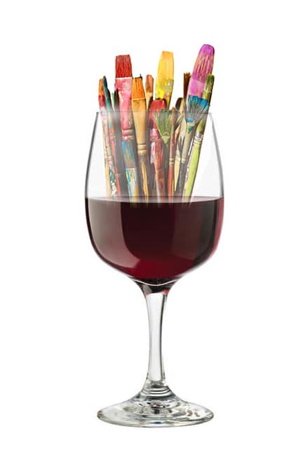 Red Wine Glass Paint Class